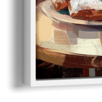 New Orleans Beignets and Coffee - Close-Up White Frame Canvas