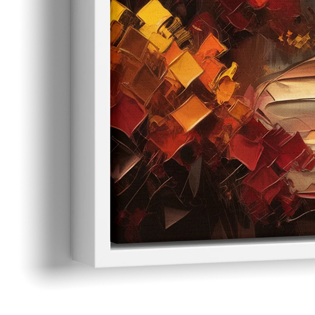Salem Autumn Forest - Close-Up White Frame Canvas