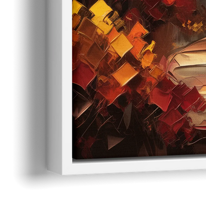 Salem Autumn Forest - Close-Up White Frame Canvas