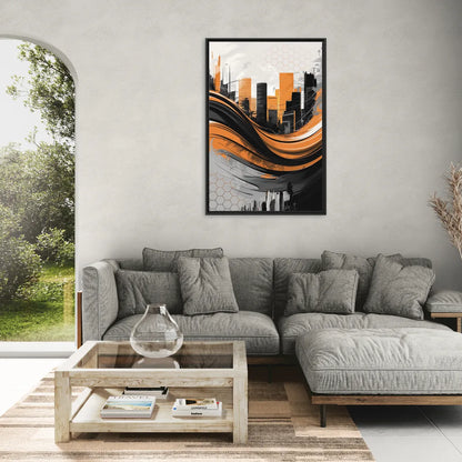 Houston Dynamo Colors - Living Room Black Frame Canvas
