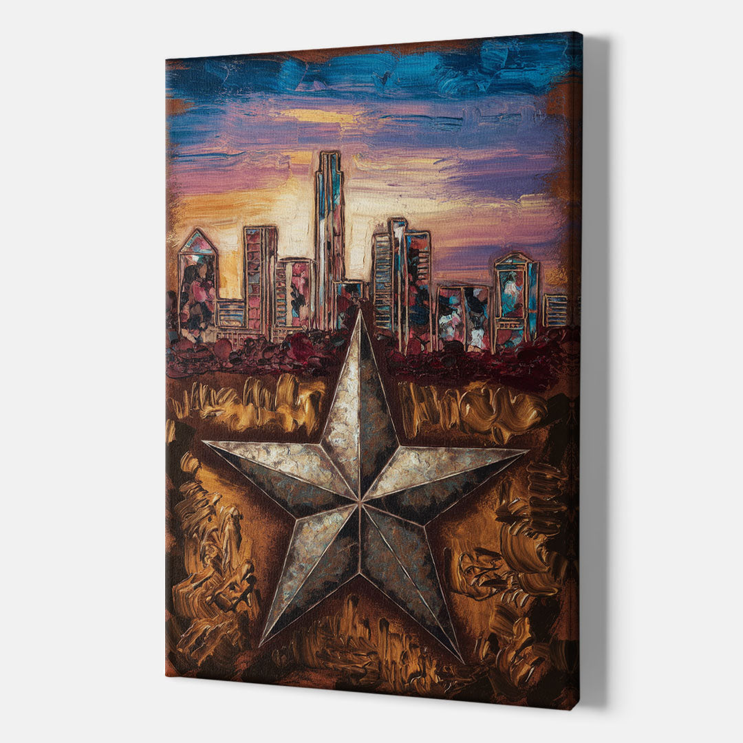 Austin Texas Stars - Canvas Wall Art Indoor