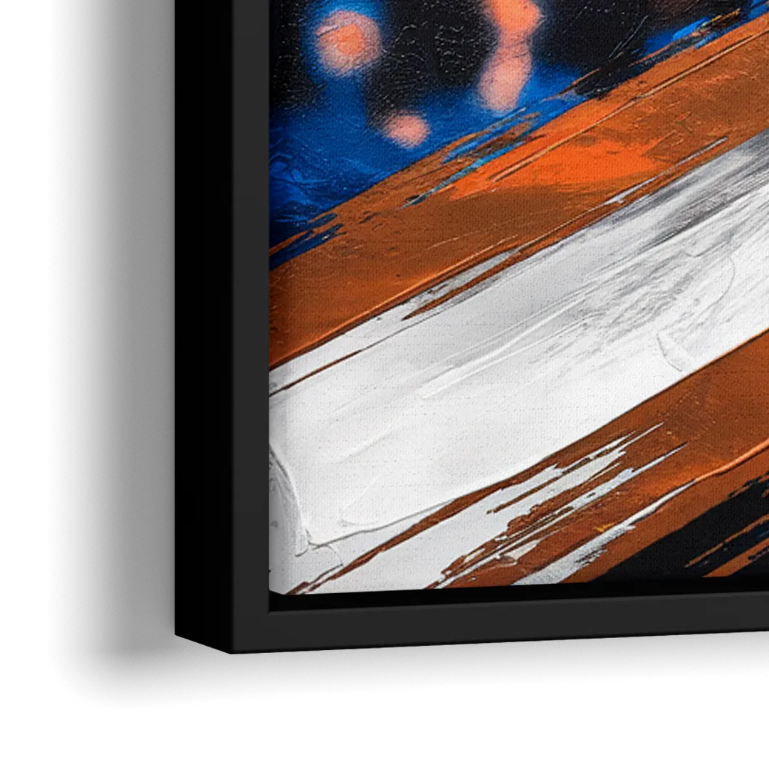 Oklahoma City Thunder Basketball - Close-Up Black Frame Canvas