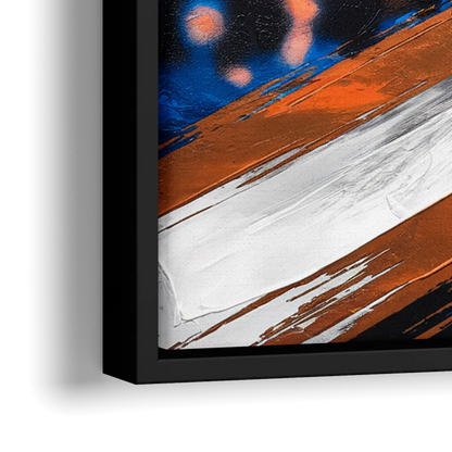 Oklahoma City Thunder Basketball - Close-Up Black Frame Canvas