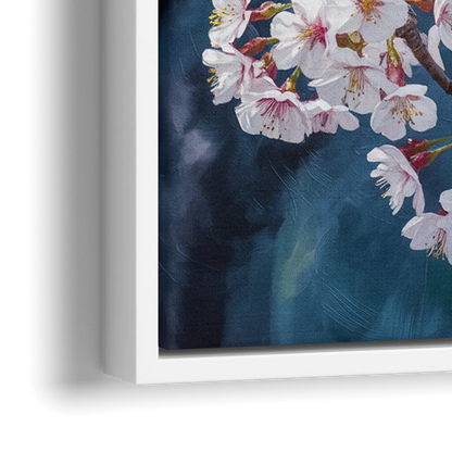 Queen Elizabeth Park Blossoms - Close-Up White Frame Canvas