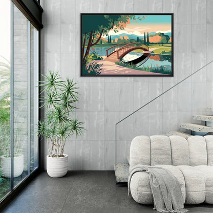 Springfield Parks And Trails - Living Room Black Frame Canvas