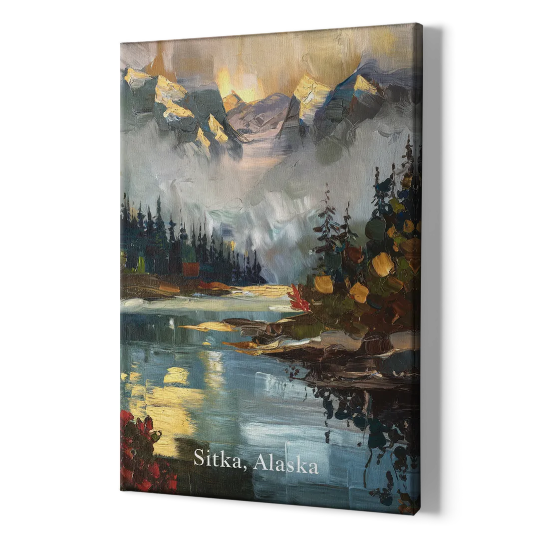 Sitka Scenic Reflections - Canvas Print Art Sides