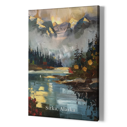 Sitka Scenic Reflections - Canvas Print Art Sides