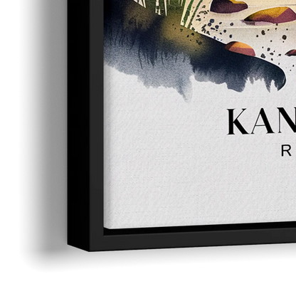 Kansas City Scenic Riverfront - Close-Up Black Frame Canvas