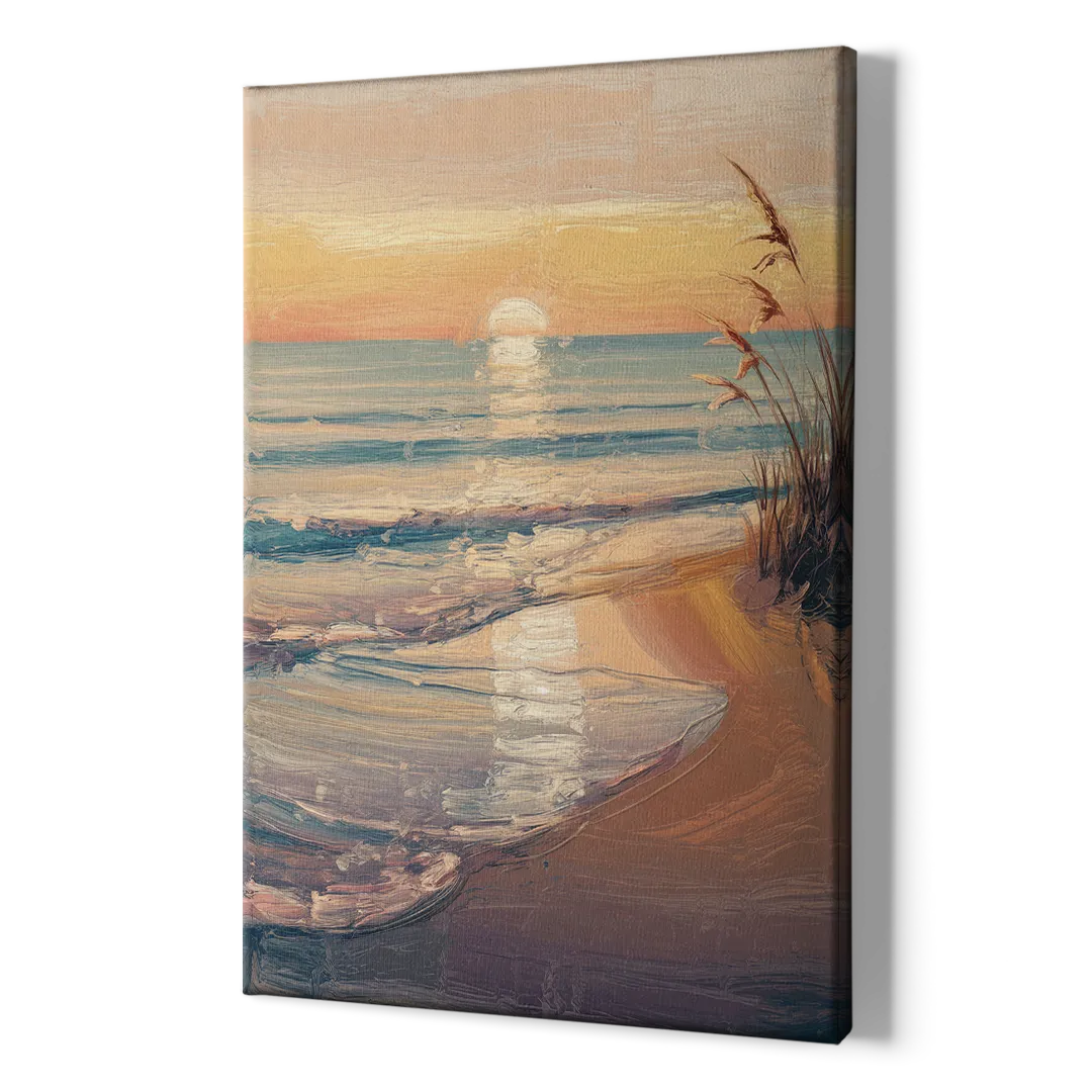 Seaside Coastal Sunrise - Canvas Print Art Sides