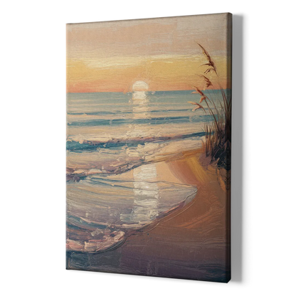 Seaside Coastal Sunrise - Canvas Print Art Sides