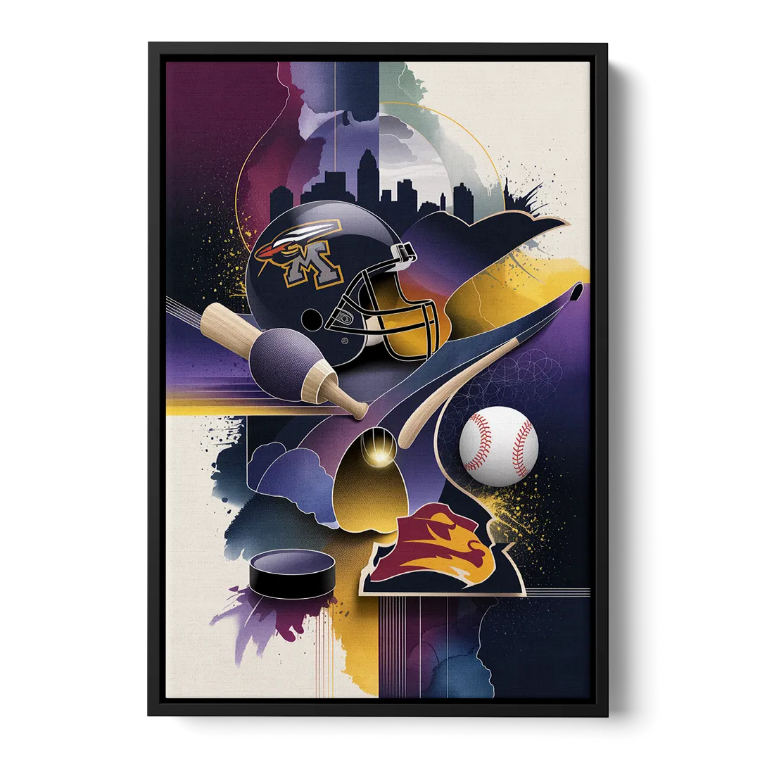 Minneapolis Sports Team Pride - Black Frame Canvas