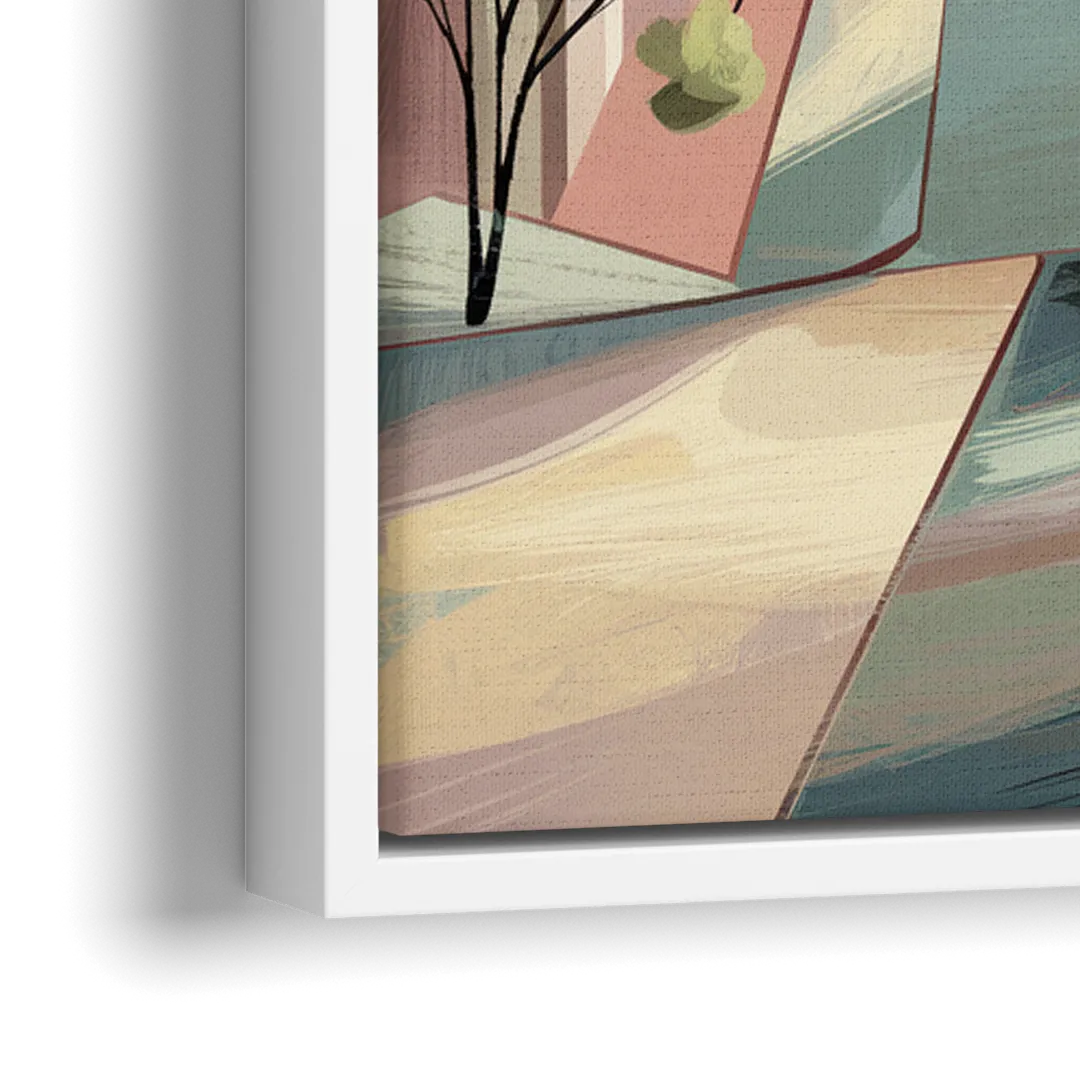San Francisco Streetcar Charm - Close-Up White Frame Canvas