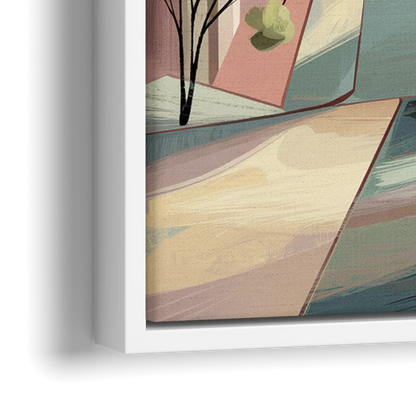 San Francisco Streetcar Charm - Close-Up White Frame Canvas