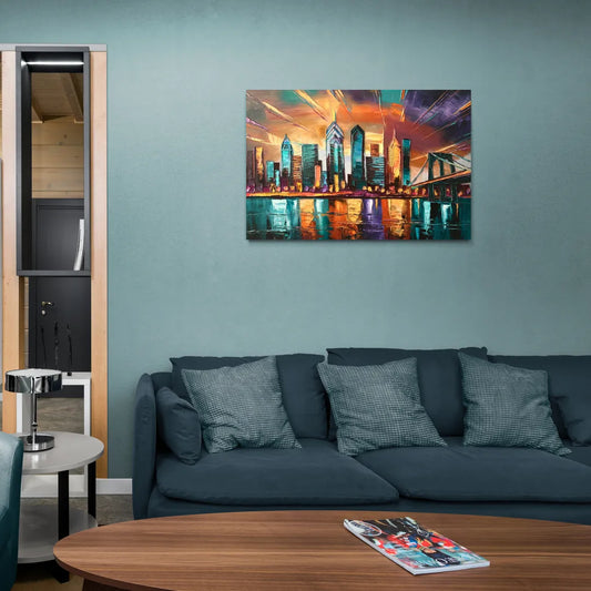 Philadelphia Mural Art - Canvas Wall Art Living Room