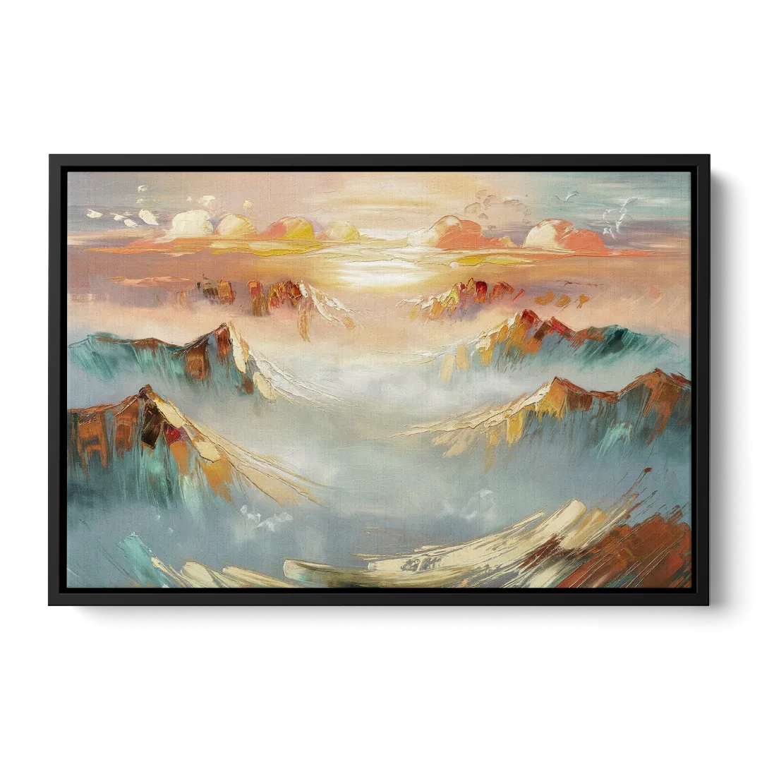 Henderson Mountain Horizon - Black Frame Canvas