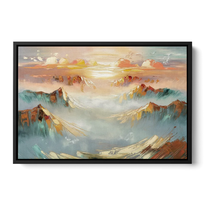 Henderson Mountain Horizon - Black Frame Canvas