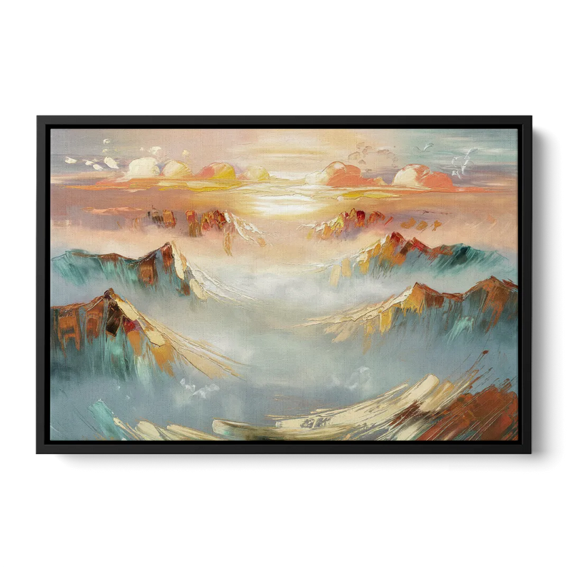 Henderson Mountain Horizon - Black Frame Canvas