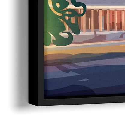 Fort Wayne Historic Landmarks - Close-Up Black Frame Canvas