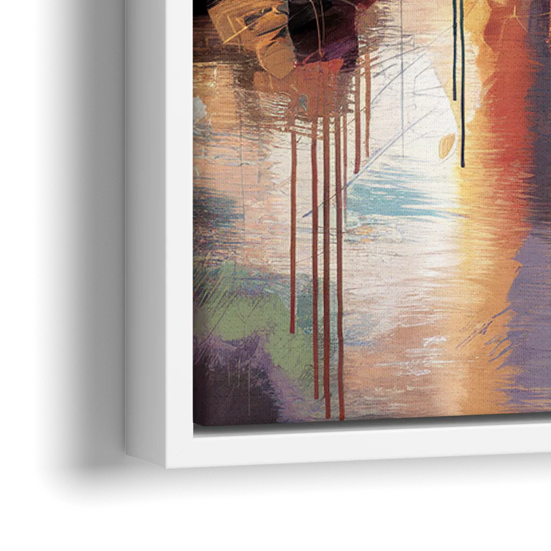 Jacksonville Wall Street Vibes - Close-Up White Frame Canvas