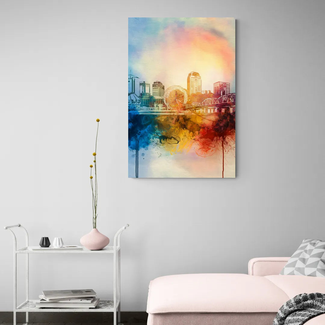 Knoxville Historic Landmarks - Canvas Wall Art Living Room