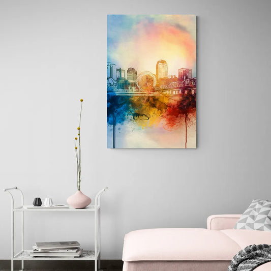 Knoxville Historic Landmarks - Canvas Wall Art Living Room