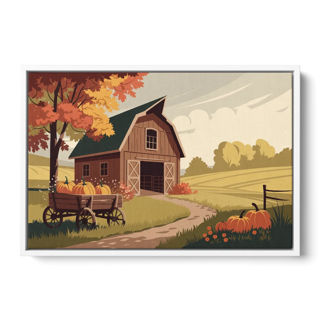 Wichita Rustic Charm - White Frame Canvas