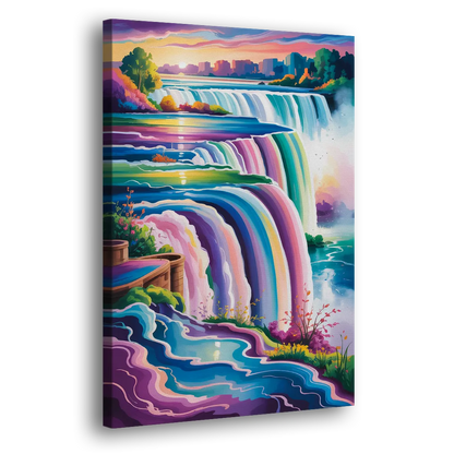 Niagara Falls Summer View - Canvas Print Art Sides