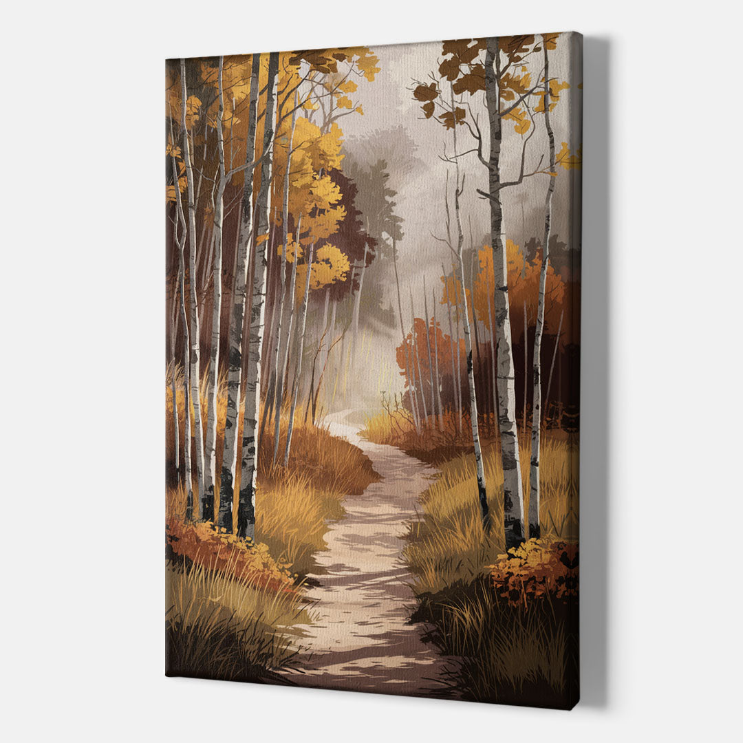 Aspen Serene Forest Path - Canvas Wall Art Indoor