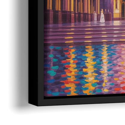 Notre Dame Basilica Interior - Close-Up Black Frame Canvas