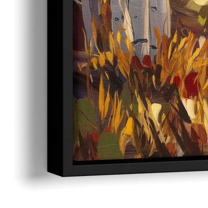 Telluride Autumn Aspen Forest - Close-Up Black Frame Canvas