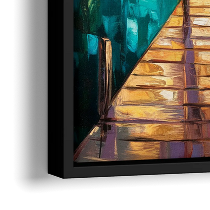 Key West Harbor Views - Close-Up Black Frame Canvas