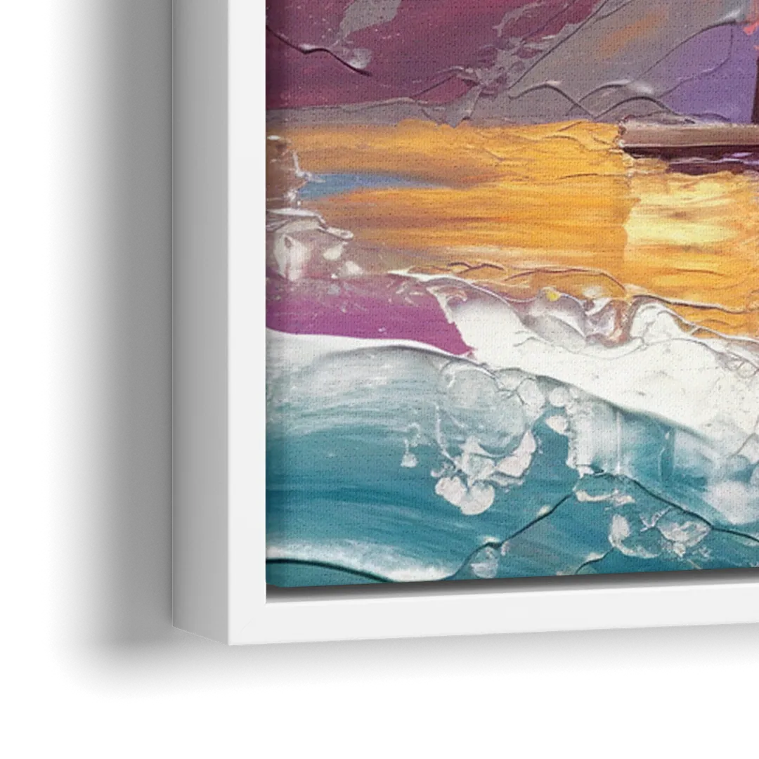 San Francisco Golden Gate Bridge - Close-Up White Frame Canvas