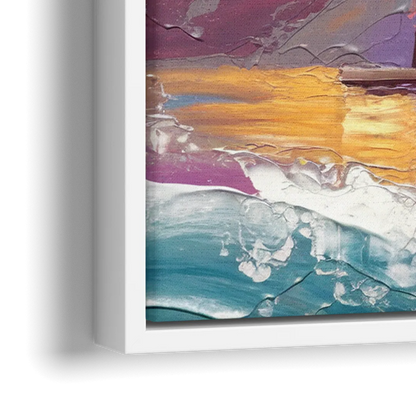 San Francisco Golden Gate Bridge - Close-Up White Frame Canvas