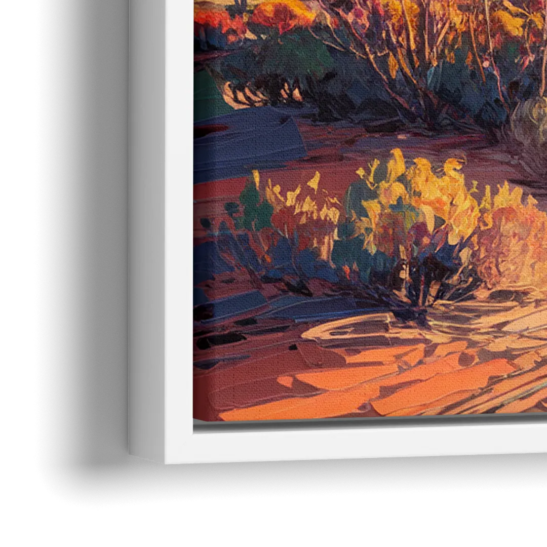 Mesa Scenic Desert - Close-Up White Frame Canvas