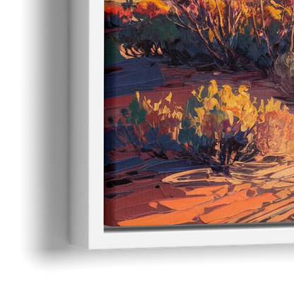 Mesa Scenic Desert - Close-Up White Frame Canvas
