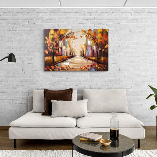 New York City Central Park Autumn - Canvas Wall Art Living Room
