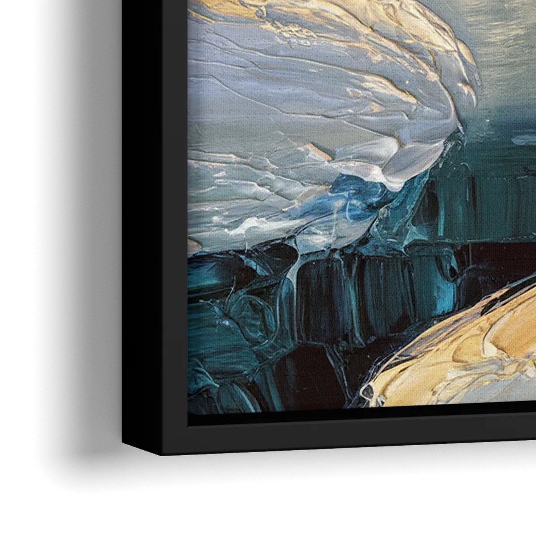 Anchorage Midnight Sun - Close-Up Black Frame Canvas