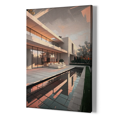 Plano Modern Architecture - Canvas Print Art Sides