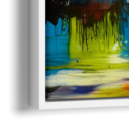 Austin Graffiti Street Style - Close-Up White Frame Canvas