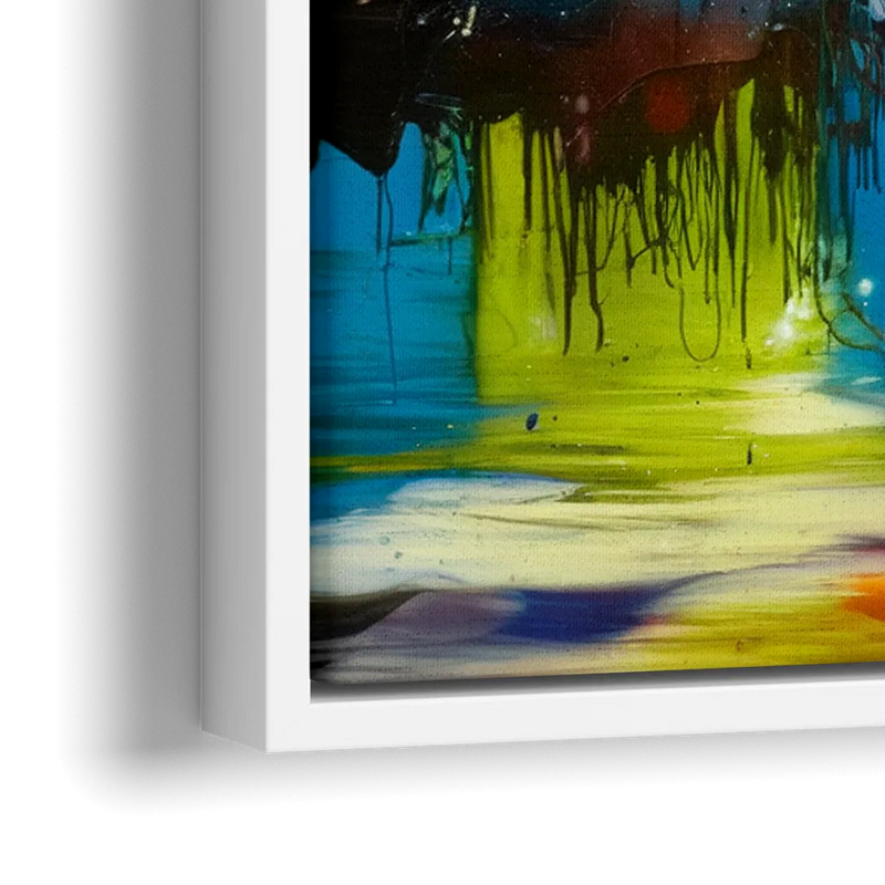 Austin Graffiti Street Style - Close-Up White Frame Canvas