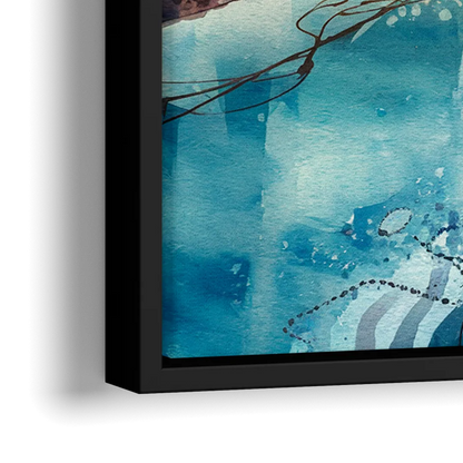 Myrtle Beach Coastal Skyline - Close-Up Black Frame Canvas