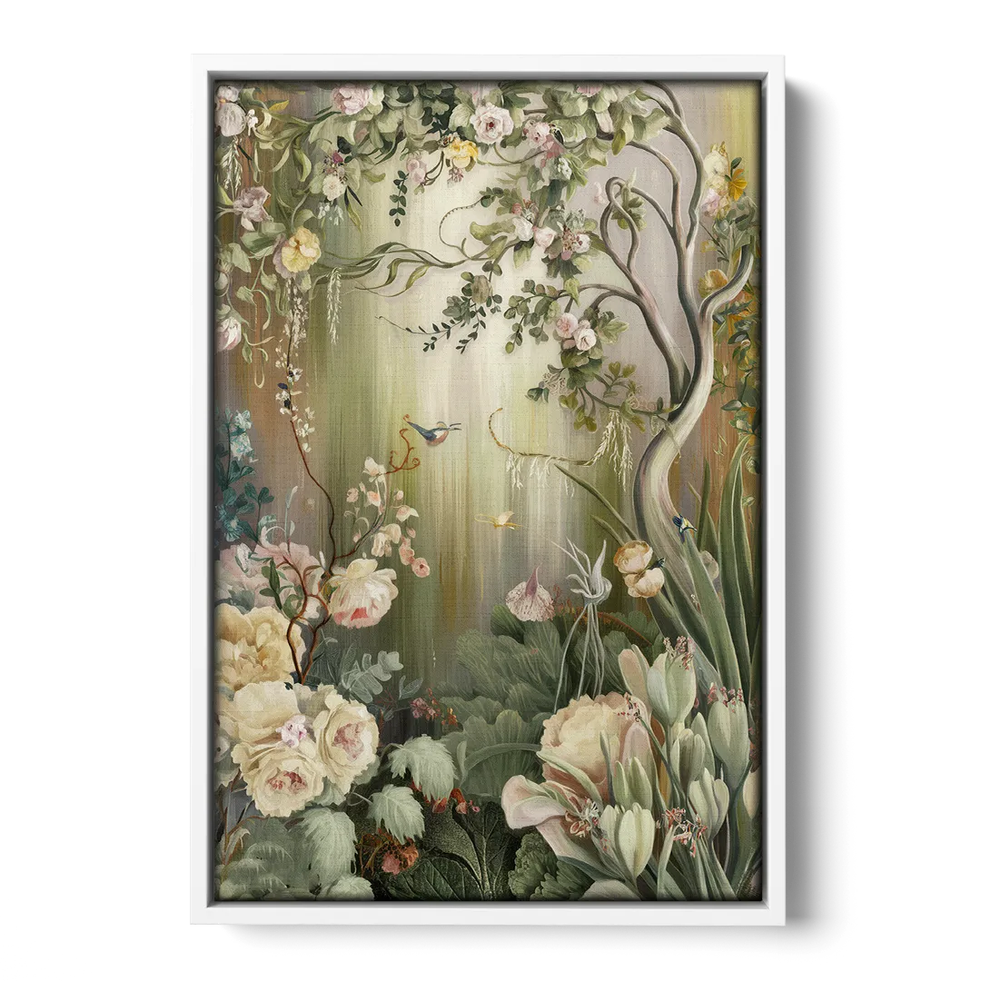 Birmingham Botanical Gardens - White Frame Canvas