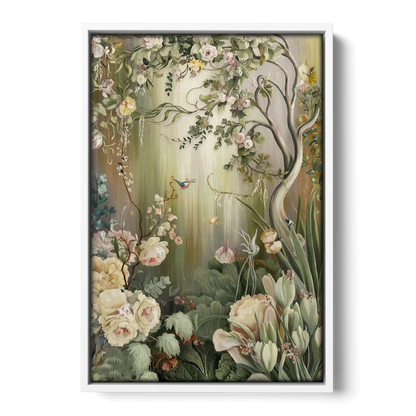 Birmingham Botanical Gardens - White Frame Canvas