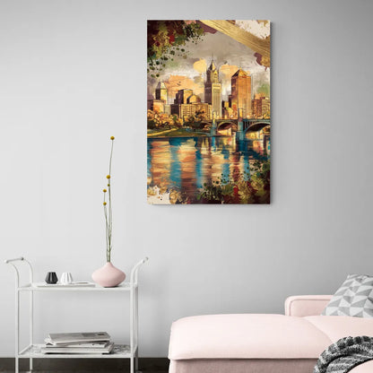 Columbus Historic Landmarks - Canvas Wall Art Living Room