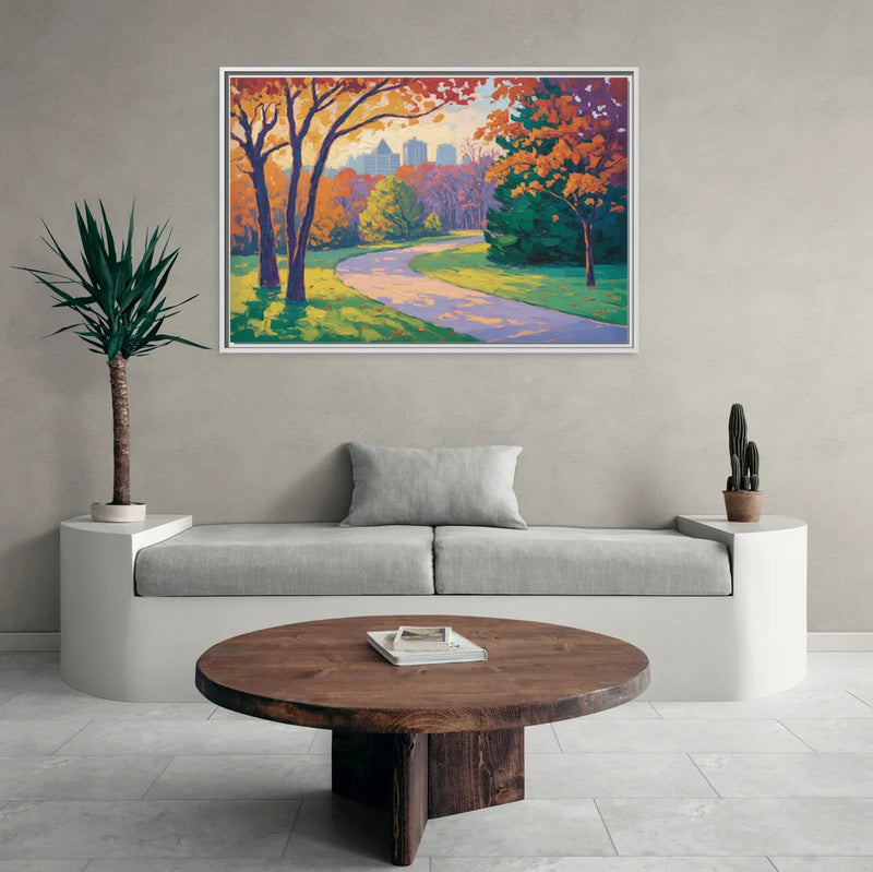 Ottawa Autumn Foliage - Living Room White Frame Canvas