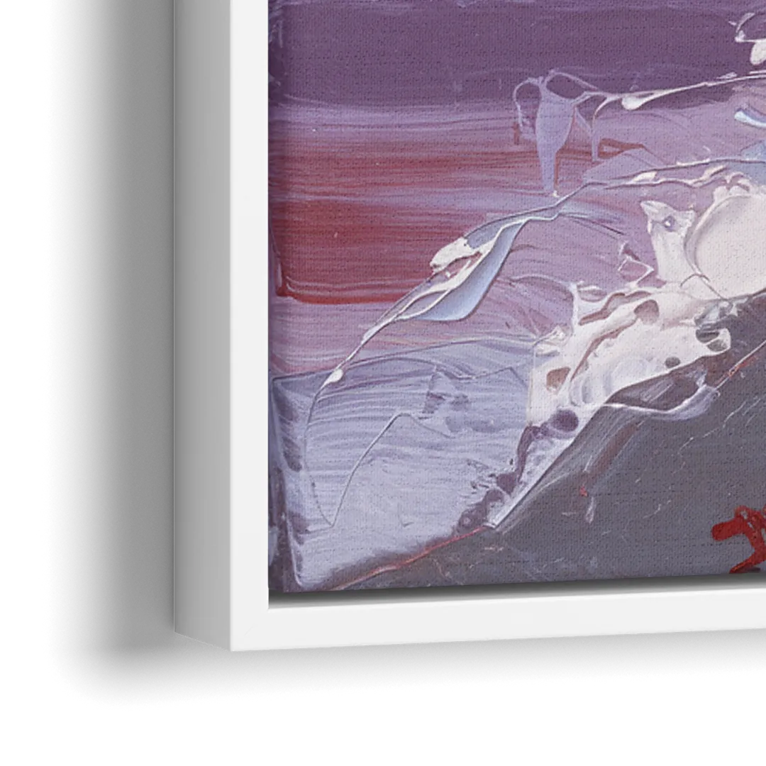 San Francisco Waterfront View Bay - Close-Up White Frame Canvas