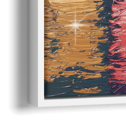 Chicago Skyline Reflections - Close-Up White Frame Canvas