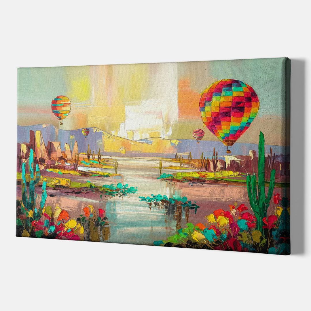 Albuquerque Hot Air Balloons - Canvas Wall Art Indoor