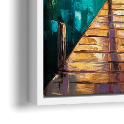Key West Harbor Views - Close-Up White Frame Canvas