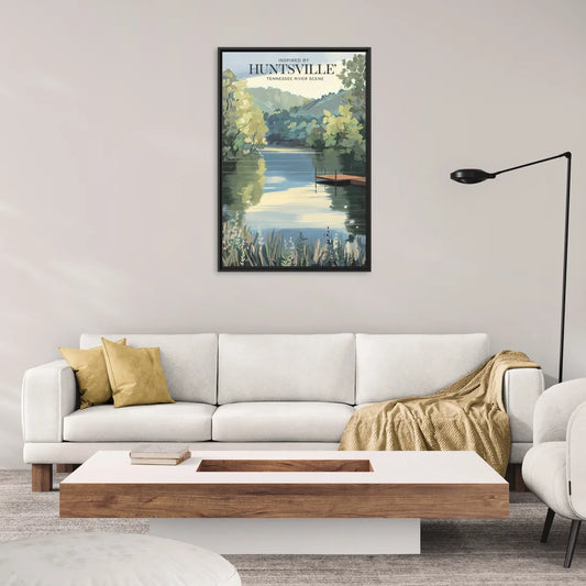 Huntsville Tennessee River Serenity - Living Room Black Frame Canvas